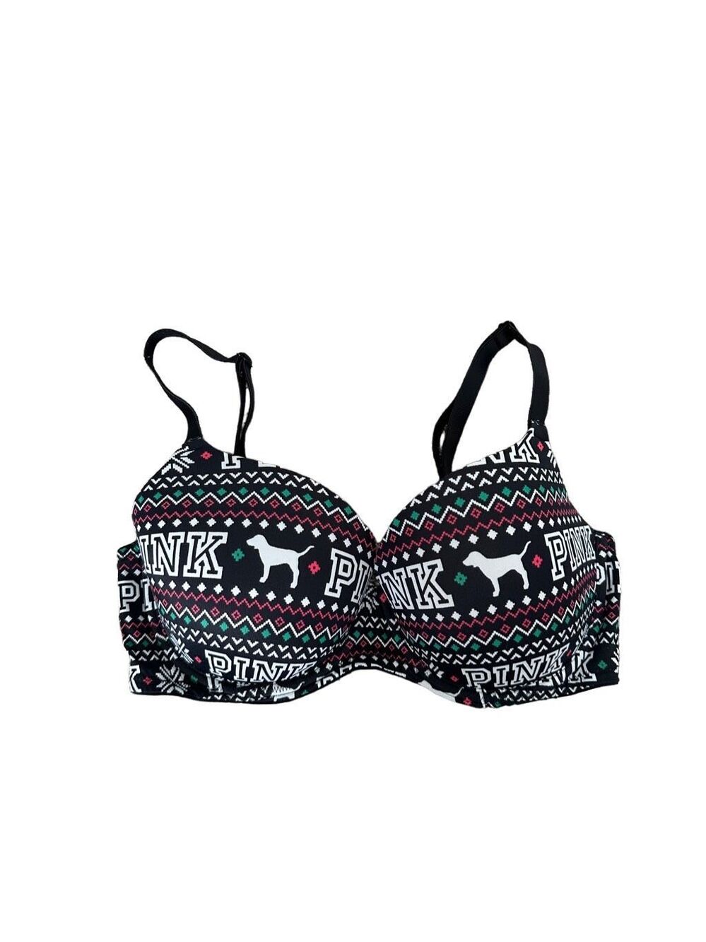 Pink Victoria’s secret wear everywhere lightly lined underwire bra holiday 34D